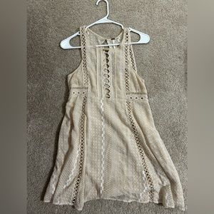 Free People mini dress. Boho and cottage vibes.